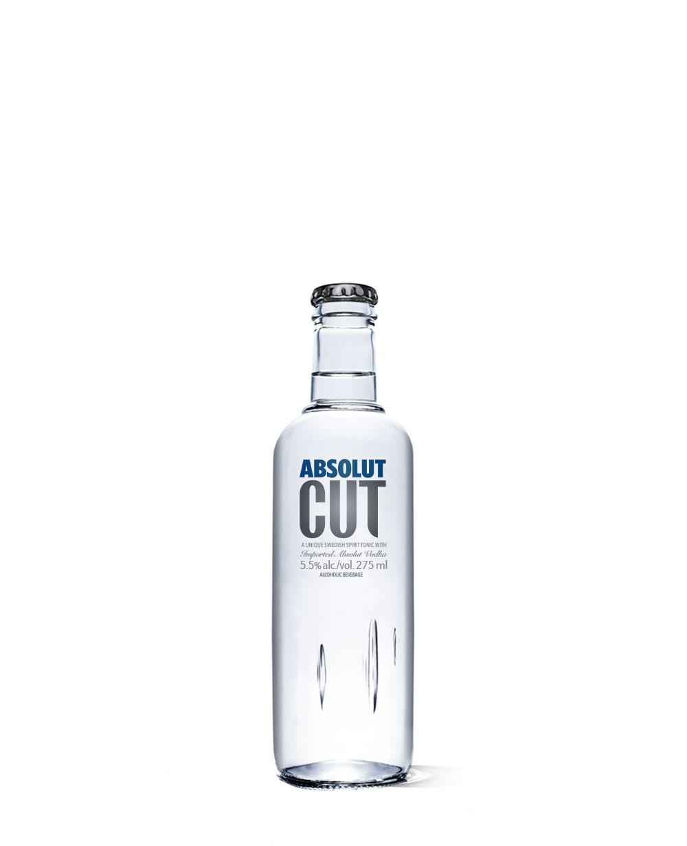 5,5% alc/vol. and grey text under the Cut logo.