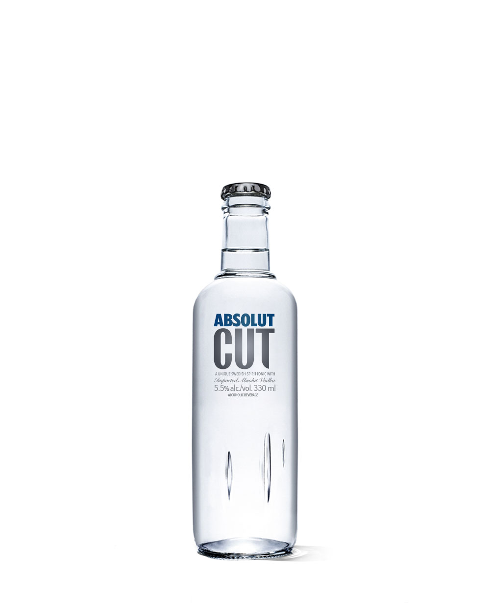5,5% alc/vol. and grey text under the Cut logo.